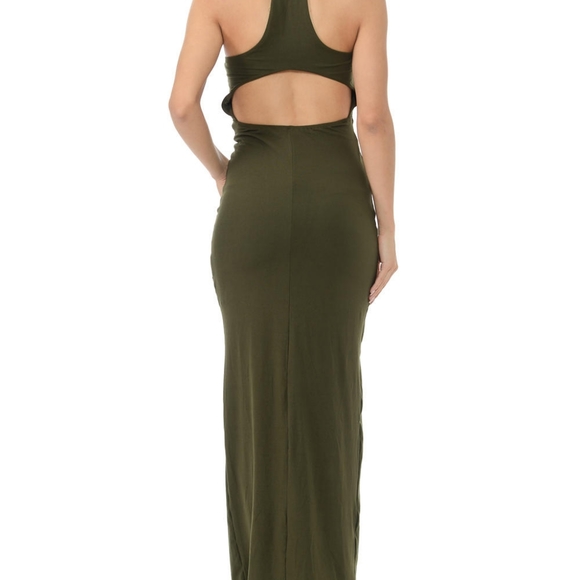 Glamorous Holiday Dress with Slit - Picture 6 of 6